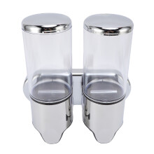 Doppelzylinder 1000 ml ABS Wandmontage transparent