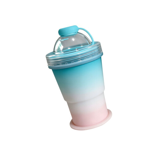 Pliable Changeable Cup With Integrated-blue powder