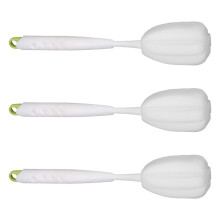 Brosse à éponge Flexible avec paille extensible, nettoyeur-Vert