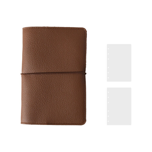 Stylish Leather Memory Scrapbook 180 Degree Lay Flat-coffe