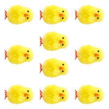 Poussin jaune en peluche douce de 4CM, 10 pièces, ornement en