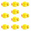 10Pcs 4CM Tiny Yellow Easter Ornament Chicken Plush Polyester 1