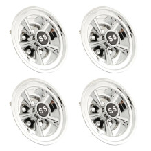 4Pcs 8Inch SS Cart Wheel Covers, 5 Spoke Design Hub Cap for Carts for Club Car, EZGO,