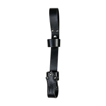 Stylish PU Leather Fan Holder Perfect For Home Decors And-Black