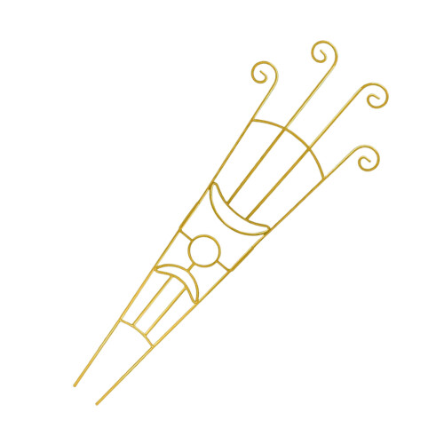 Unique Adjustable Moon Themed Plant Support Iron Trellis-Gold