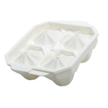 Premium-Eisblock-Tablett aus Kunststoff in Kristallform für