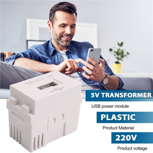 Mobile Phone Charging Panel USB Power Module 220V Socket 5V Transformer 2.1A USB Charging Power Socket Switching Adapter 1