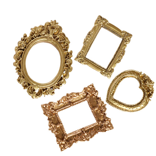 4Pcs Picture Frame Antique Baroques Mini Picture Frame for-2