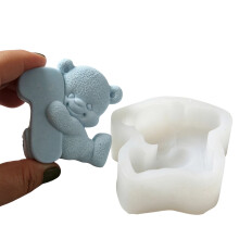 Moule en silicone en forme d'ours créatif pour bougie et-1