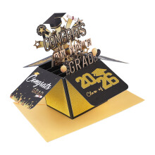 Handgemaakte afstudeerkaart 3D-papieren sculptuur-1