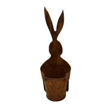 Pot de fleur en fer, Vase lapin, Arrangement de fleurs, ornement