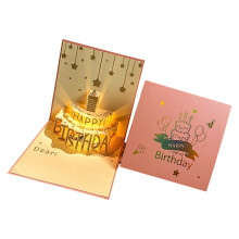 Carte d'anniversaire de gâteau avec lumière et son, carte de-1