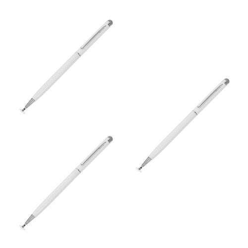 3Pcs Durable White Metal Stylus Pen for Tablets with Fabric Tip 2