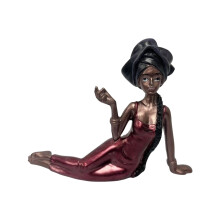 Handgefertigte liegende Dame-Statue, Ornament,-5