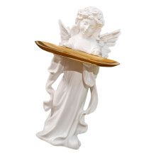 Figurine d'ange en résine avec plateau à bijoux, organisateurs