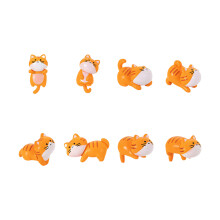 8Pcs Creative Small Cats Sculpture PVC Desktop Display Ornaments
