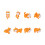 8Pcs Creative Small Cats Sculpture PVC Desktop Display Ornaments 1