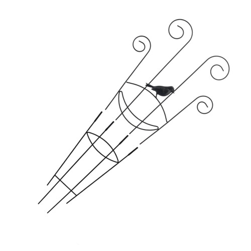 Treillis pour plantes d'intérieur en fer, petit-Type d'oiseau