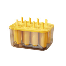 Multi Cavity Popsicles Tray With Removable Stick Plastic-Yellow