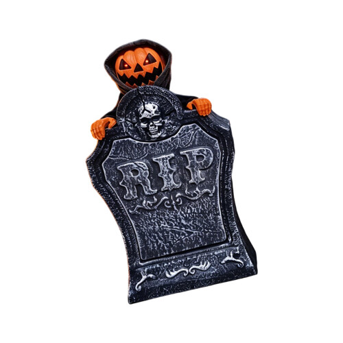 Scary Glowing Talking Tombstone Decoration With-pumpkin