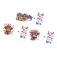 User Friendly Static Cling Decal Patriotic-1511 three piece set