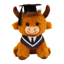 High Quality PP Cotton Graduation Highlands Cow Plush Toy-2