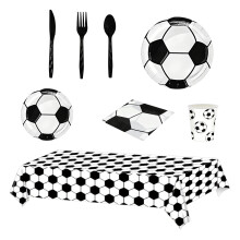 Football Themed Disposable Party Tableware Set Plastic