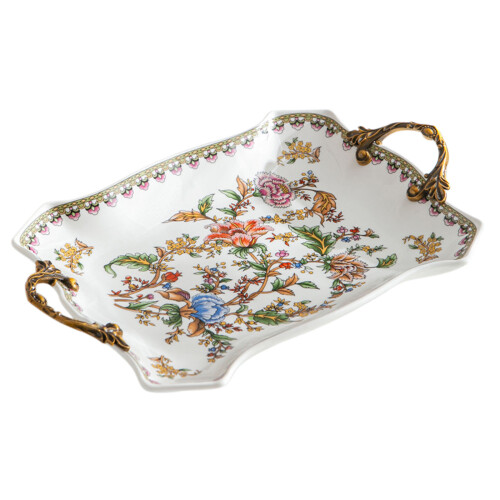 Large Decorative Ceramic Platters With Antique Finish-mandi3