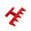 Seedings Machine Soil Dibber Garden Planting Tool Puncher-Red 1