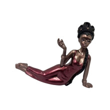 Handmade Scented Stick Holder Resin Lying Lady Figurine-4