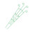 Decorative Iron Plant Climbing Frame Moon Shape Garden-Green 1