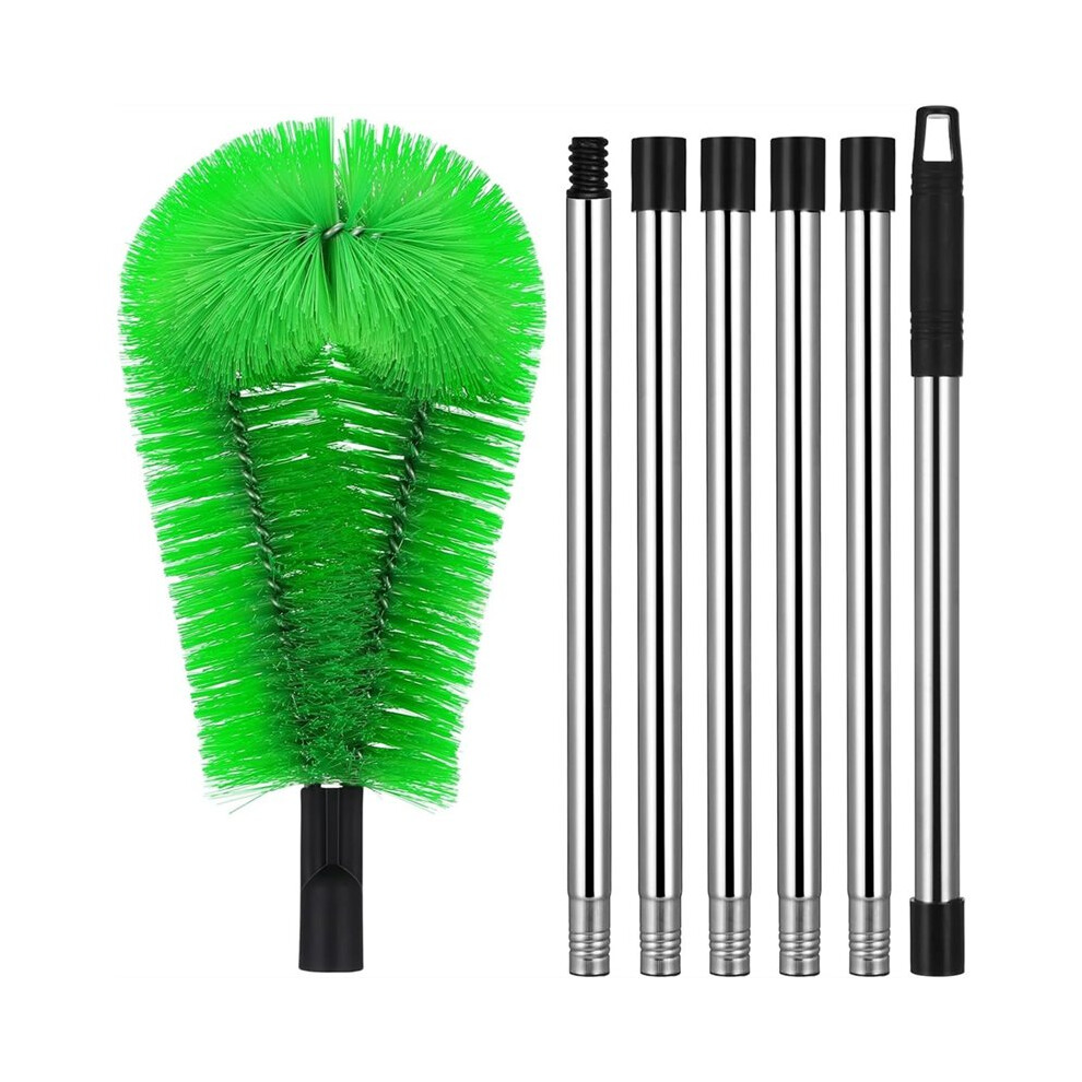 Roof Brush With Telescopic Stainless Steel Handle. For Cleaning Gutters And Hard-To-Reach Areas In The Home. 4713734756643