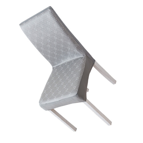 Grid Pattern Chair Cover Soft Polyester Fabric For Any Chairs-P