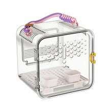 High Clear Plastic Bird Cage 360 Degree Views Bird Cage-White