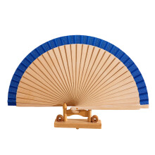 Holz-Faltfächer, faltbar, Handfächer, einfacher-Blau