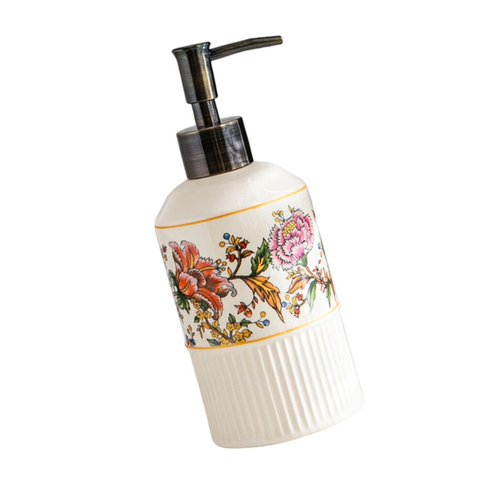 Press Design Ceramic Soap Bottle Crackle Glaze Soap-mandi3
