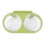 Double Bowl Feeders Clear Suspended Double Dish For-Green 1