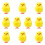 10Pcs 4CM Yellow Easter Chick Ornament Plush Polyester Chick For 1