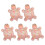 Pack Of 5 Dynamic Liquid Flowing Turtles Statues-Pink 1