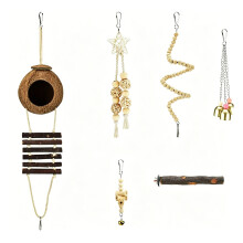Entertaining Bird Play Set Featuring Suspended Rest Place And