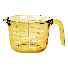 Robuuste glazen maatbeker met antislipbasis voor-1000 ml