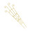 Adjustable Modern Moon Design Iron Plant Support Trellis-Gold 1