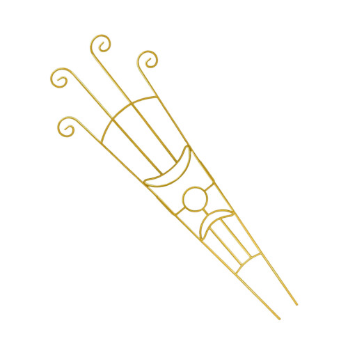 Adjustable Modern Moon Design Iron Plant Support Trellis-Gold