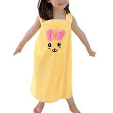 Kinderbadwikkeljurk Handdoek met capuchon Sneldrogend-Geel 2