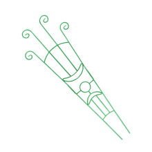 Decorative Iron Plant Climbing Frame Moon Shape Garden-Green