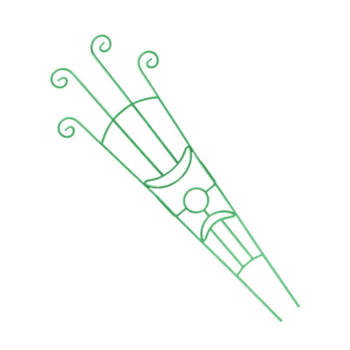 Decorative Iron Plant Climbing Frame Moon Shape Garden-Green