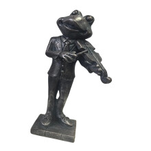 Miniatuur hars dier standbeeld decoratieve spelen-viool