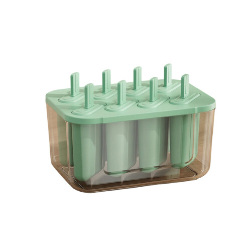 Multi Cavity Plastic Ice Lolly Tray Large Capacity 8-Green
