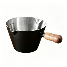100ML Double Spout Espresso Cup Stainless Steel Measuring-Black