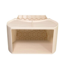 Aquarium Decors Fish Hideouts Ornaments Tunnel Cave-Beige S